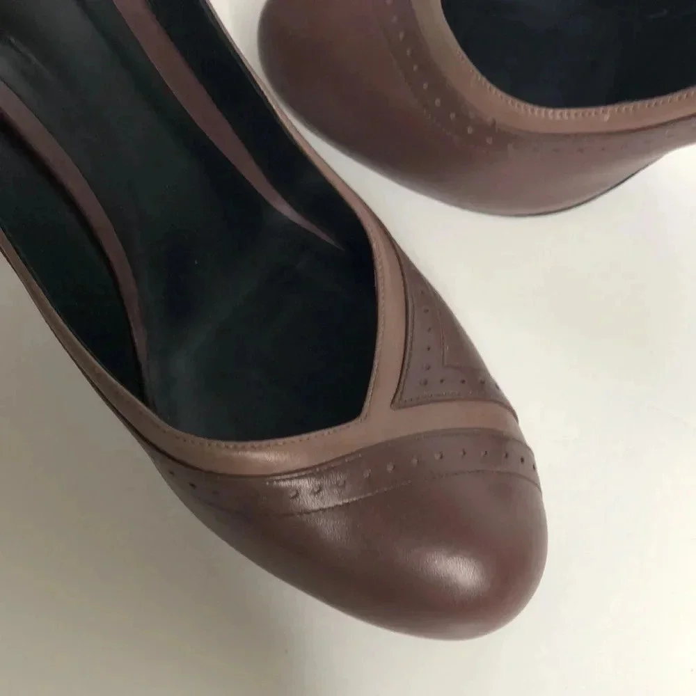 BOTTEGA VENETA BROWN Leather Heels - Picture 2 of 8